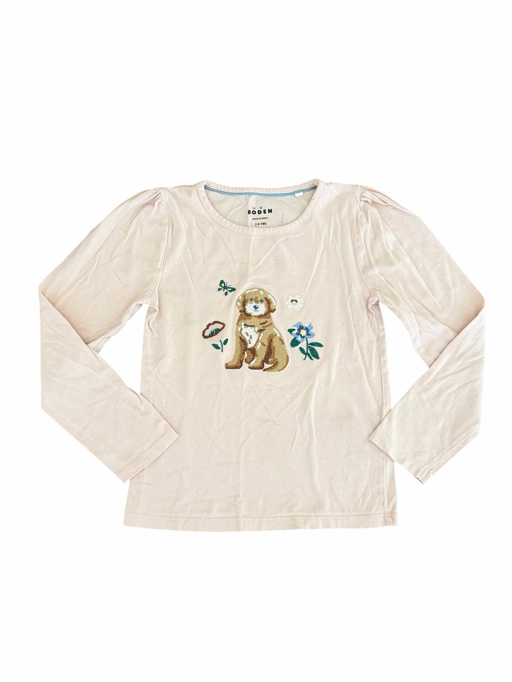 Mini Boden (7|8y) Puppy Embroidered Top